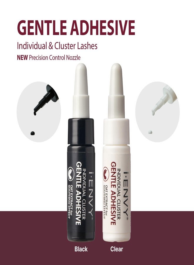 iEnvy i•ENVY i-ENVY Individual Cluster Gentle Lash Adhesive, Waterproof & No Odor Eyelash Glue, Precision Nozzle for Cluster & Individual Lash, Gentle Soothing Oat Extract, All Skin Type (Black) - Image 5