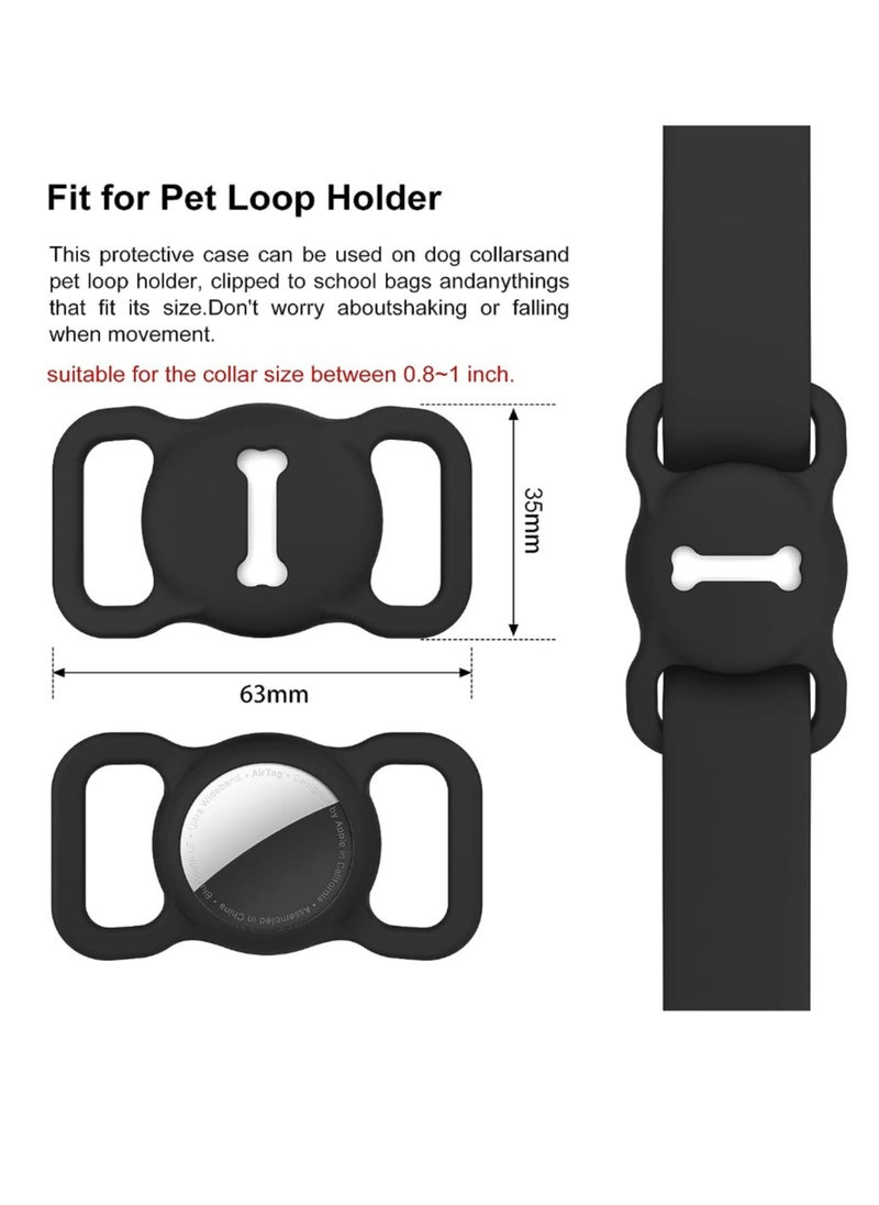 Generic Airtag Dog Collar Holder,Silicone GPS Tracking Accessories Protective Cat Collar with Bone Pattern  - Image 2