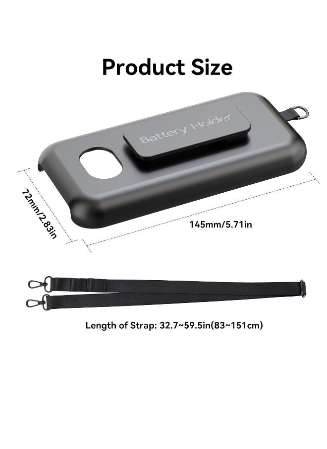 Generic - Battery Case for Apple Vision Pro, Battery Holder with Belt Clip and Shoulder Strap for Apple VR Headset Accessories, Portable Protective Battery Case, Heavy Duty - Image 1