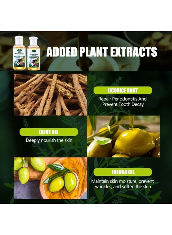 Aichun beauty Licorice Root Whitening Moisturizing Oil 75ml Soothing Repair Fine Pores Facial Oils Refreshing Relieve Dry Skin Lightens Fine Lines And Spots for Face - Image 4