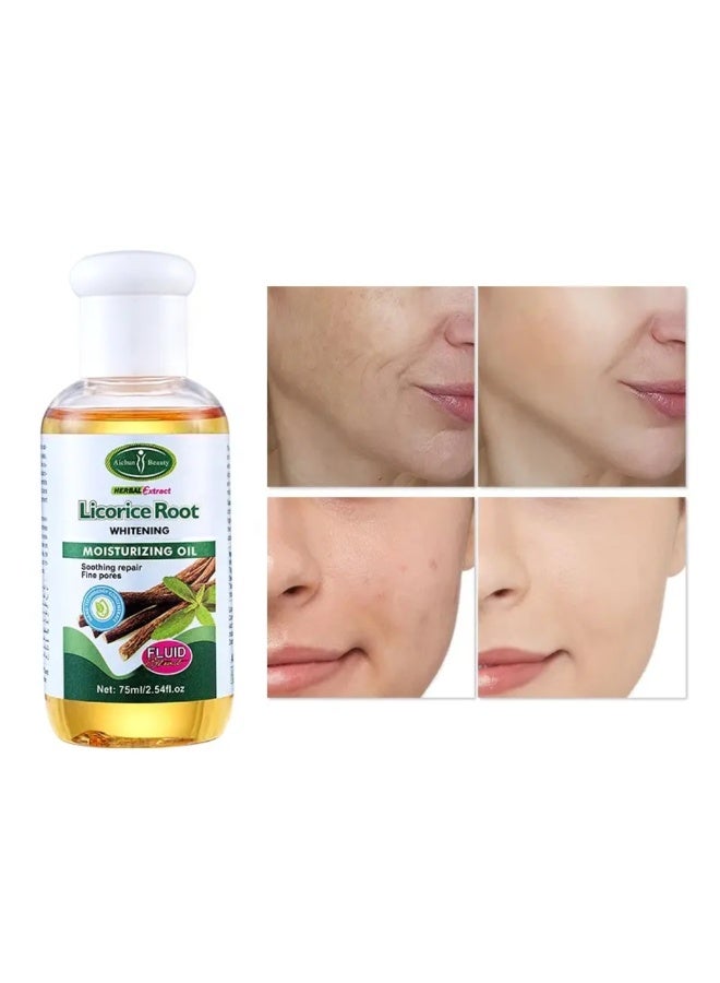 Aichun beauty Licorice Root Whitening Moisturizing Oil 75ml Soothing Repair Fine Pores Facial Oils Refreshing Relieve Dry Skin Lightens Fine Lines And Spots for Face - Image 2