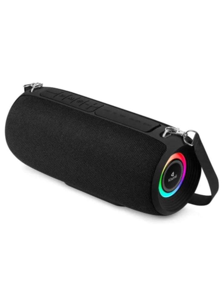 Kisonli - Premium Q28 Stereo Super Bass RGB 10W Portable Speaker, 1800mAh (3-8 Hr), Built-In Calling MIC, AUX-USB/TF/FM - Image 1