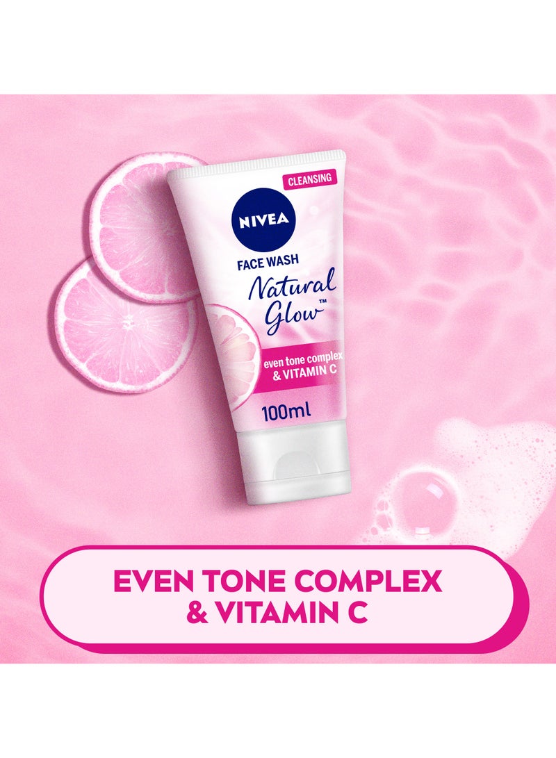 Nivea Face Wash Cleanser Natural Glow Even Skin Tone Pack of 2 - Image 3