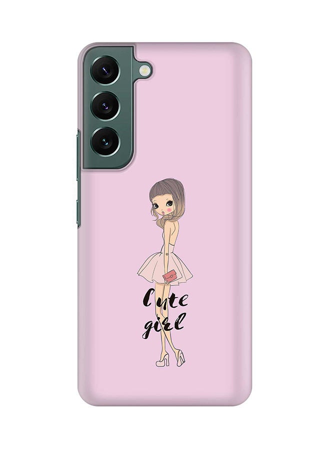 Stylizedd Case for Samsung Galaxy S22+ 5G Slim Snap Classic Series Shield Matte Finish Print - Coy Cute Girl - Image 1