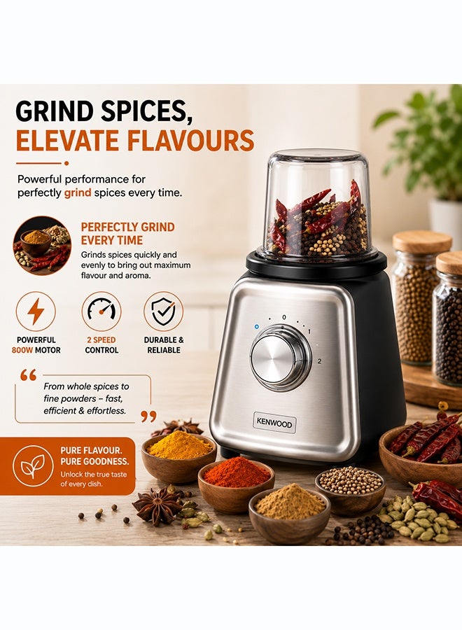 كينوود خلاط، مفرمة لحم، مطحنة 2 L 800 W BLP44.270SS فضي - Image 5