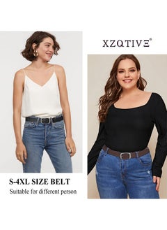 2 Pack Women Plus Size Leather Belts Fashion Cowhide Waist Belt With Solid Pin Buckle For Jeans Pants Dress - pzsku/Z511934B5C1F00CFD6274Z/45/_/1735566770/2c8c1f20-979f-406c-a80b-525a82697cbc