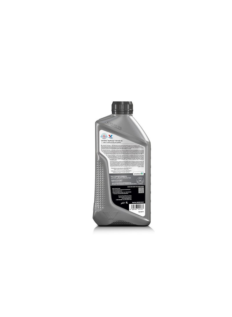 Valvoline by Aramco SynPower DX1 5W20 Fully Synthetic DX1  Engine Oil 12X1L - Image 4
