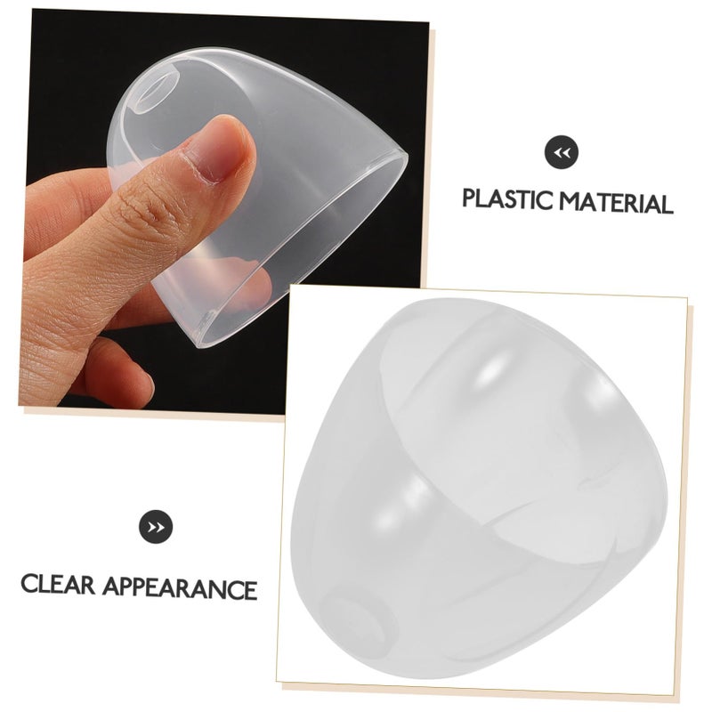 3 Pcs Transparent Baby Bottle Lids Plastic Screw Caps Dust Cover 6 2cm - Image 4