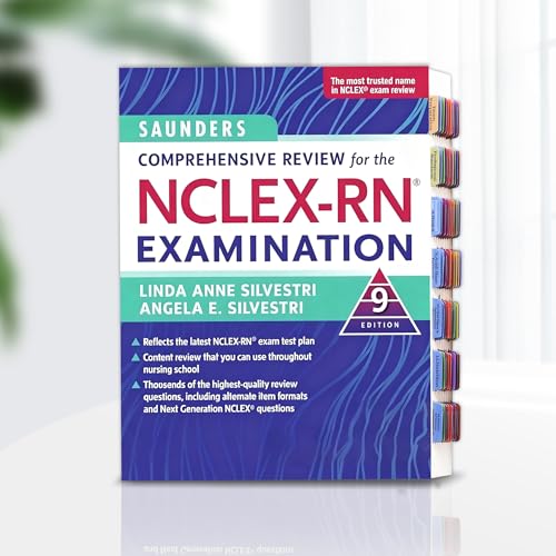 LParkin Premium Index Tabs for Saunders Comprehensive Review for The NCLEX-RN Examination 9th Edition. 72 Color-Coded PVC Laminated Tabs with Alignment Guide - Book Not Included - Image 2