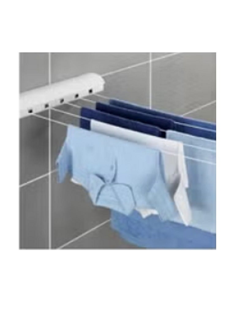 Retractable Clothesline Wall Mounted Clothes Dryer Line White  - Image 5