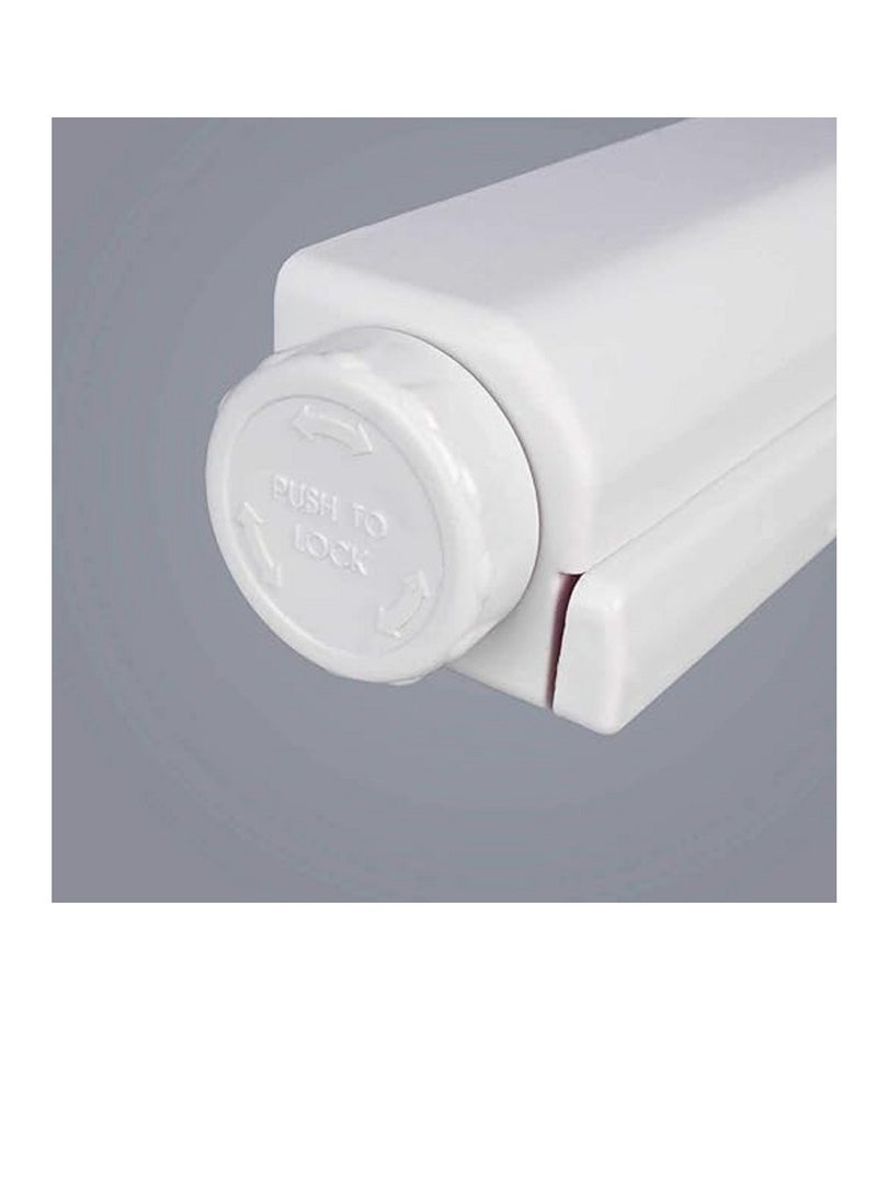 Retractable Clothesline Wall Mounted Clothes Dryer Line White  - Image 4