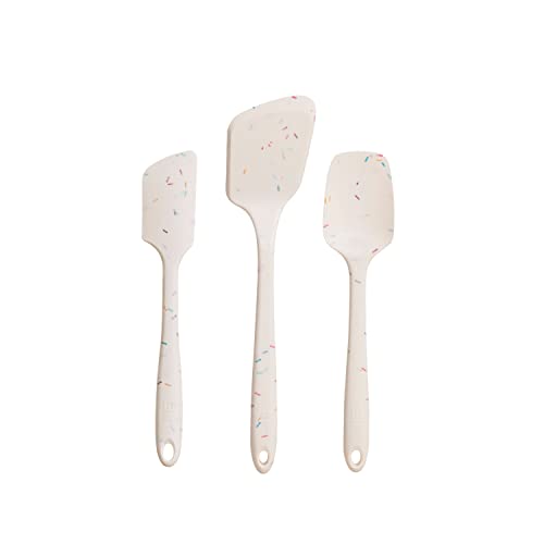 GIR: Get It Right 3-Piece Ultimate Silicone Kitchen Utensils Set - Spatula, Flip & Spoonula - Non toxic Cooking Utensils for Nonstick Cookware, Cooking and Baking - Sprinkles - Image 1