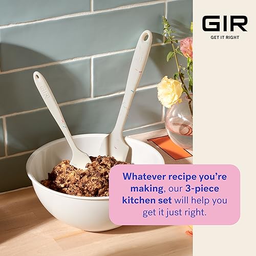 GIR: Get It Right 3-Piece Ultimate Silicone Kitchen Utensils Set - Spatula, Flip & Spoonula - Non toxic Cooking Utensils for Nonstick Cookware, Cooking and Baking - Sprinkles - Image 5