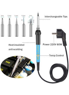 SCIENISH 23 In 1 Multi Use Electric Soldering Iron Tools Set Various Devices Temperature Multimeter Desoldeirng Pump Welding Tool Eu Plug  - Image 2