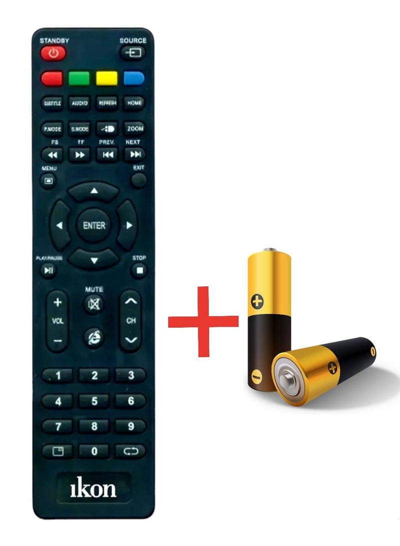 Replacement Remote Control for Ikon LED , LCD , Smart TV With Upgraded Infrared 
