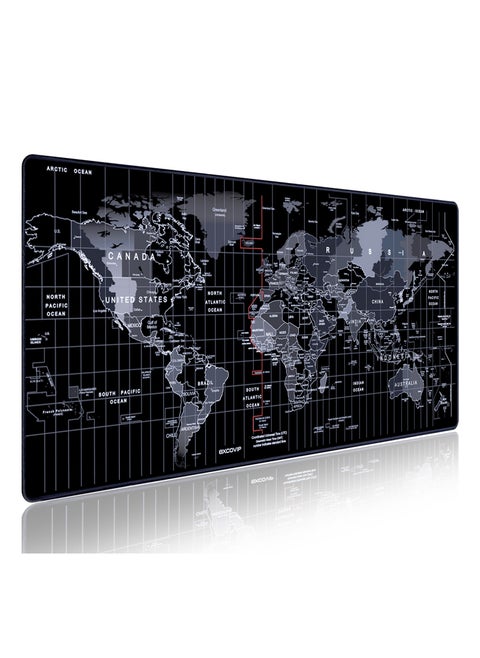 Gaming Mouse Pad XXL,Anti-Skid 900x400mm Mouse Pads Extended Large Desk Pad World Map Keyboard Mousepad (Upgrade Version)