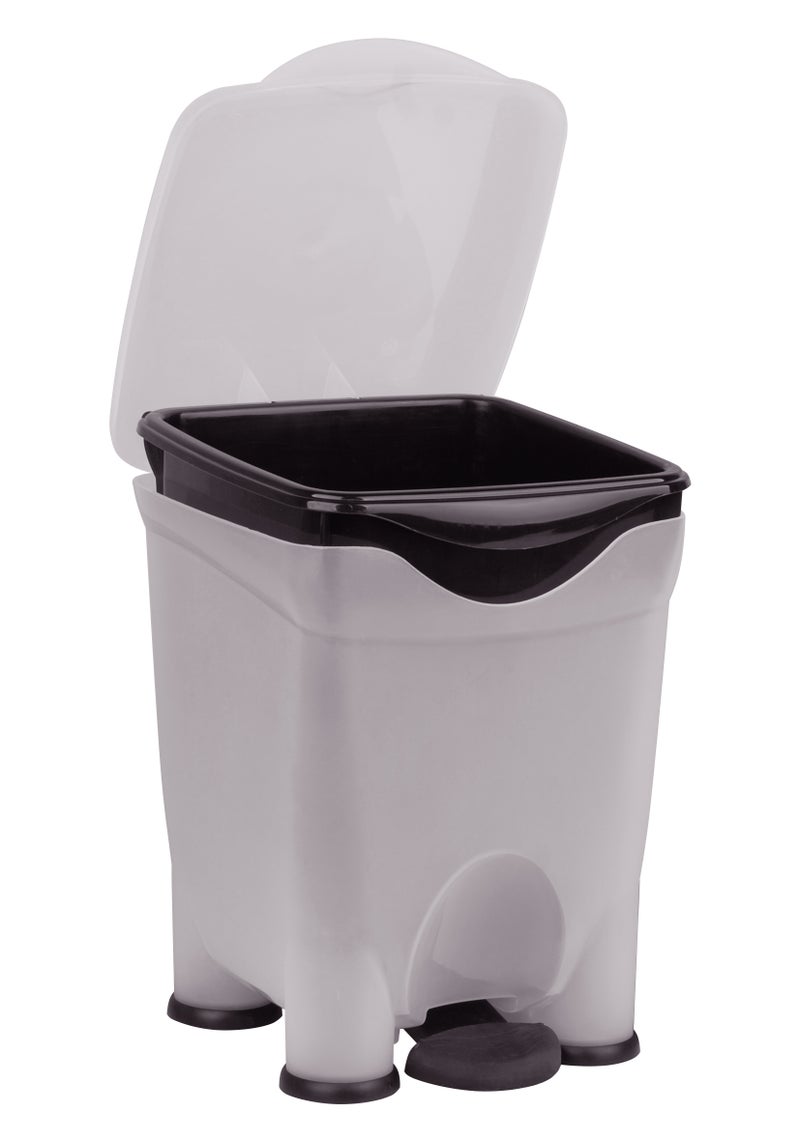 Mintra Trash Can Bin with Pedal  12 liters - Easy to Use , Color - Black | Size - 23x23x30 cm | Ideal for Office and home use - Image 1