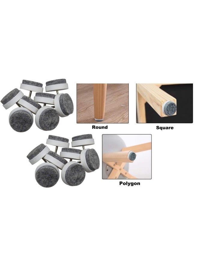 ROBUSTLINE Pack Of 8 Pieces  Stud Glide Nail Cotton Felt Head White 17Mm 60110 Floor Protectors 