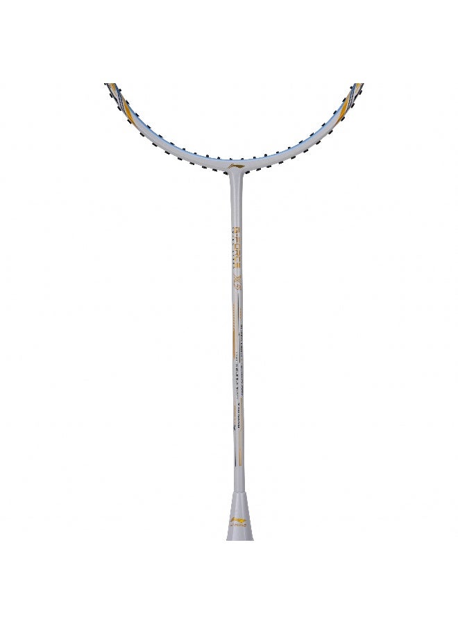 Li-Ning G-Force X5-79 Grams G6 Badminton Racket Strung Badminton Racket with Free Full Cover (White/Gold/Blue) - Image 3