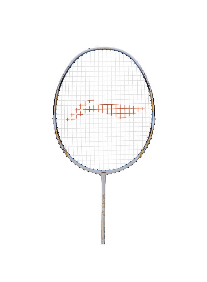 Li-Ning G-Force X5-79 Grams G6 Badminton Racket Strung Badminton Racket with Free Full Cover (White/Gold/Blue) - Image 2