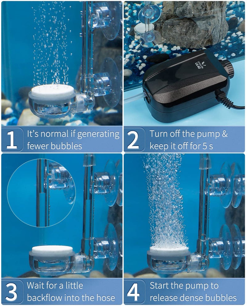 Pawfly Aquarium Air Stone Disc, 0.9 Inch Tiny Fish Tank Air Stone Kit Ultra-High Dissolved Bubbler Airstone with Accessories for Aquarium Fish Tank and Small Bucket(Pump and Tubing Not Included) - Image 3