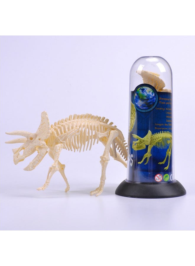 Creative Puzzle 4D Dinosaur Fossil Dinosaur Model Toy Mammoth Tyrannosaurus Rex Stegosaurus Skeleton 6 Mixed-Color:Pterosaur - Image 3