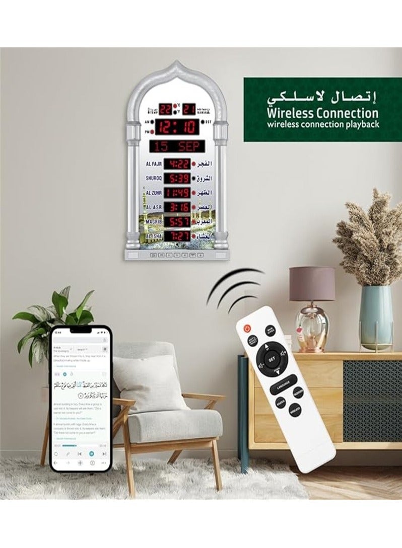 Digital LED Islamic Mosque Azan Prayer Clock for Home, Office, Hall and Mosque  - Image 3