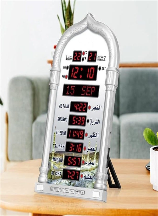 Digital LED Islamic Mosque Azan Prayer Clock for Home, Office, Hall and Mosque  - Image 5