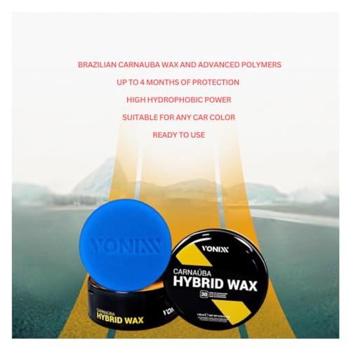 Vonixx Carnauba Hybrid Wax 240ml | Premium Car Wax Brazilian Carnauba & Advanced Polymers | Up to 4 Months Protection | All Paint Colors - Rain Repellent Car Polish - Hydrophobic Shiner Exterior Care - Image 3