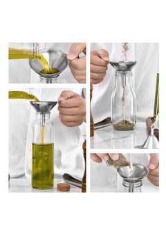 Womdee Stainless Steel Small Funnels Strainer with Metal Long Handle Tools (Silver) -Set of 3  - Image 4