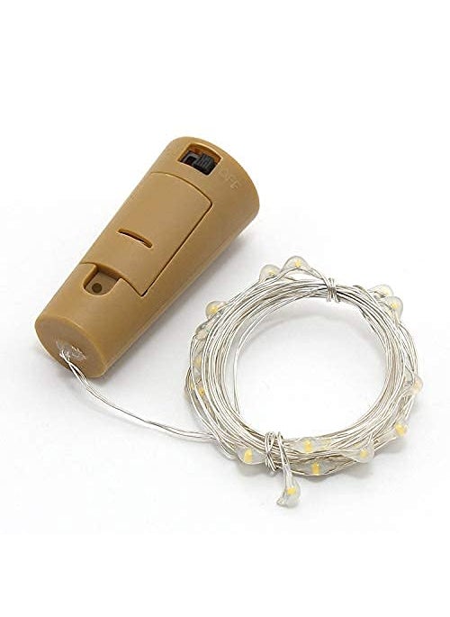 Tip 'n' Top Tip n Top 20 LED Wine Bottle Cork Lights Copper Wire String Lights 2M Battery Operated Wine Bottle Fairy Lights Bottle DIY Christmas Wedding Party Warm White 5 Units  - Image 2