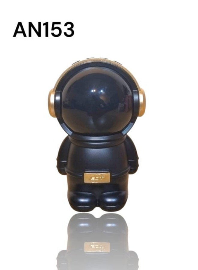 BDT AN153 Heavy Bass Speaker Astronaut RGB 7W Speaker – Type-C Charging, 6-Hour Battery Backup, Multicolor LED Lights for Ultimate Audio Experience Bluthooth Speaker (Astronaut Speaker) - Black - Image 2