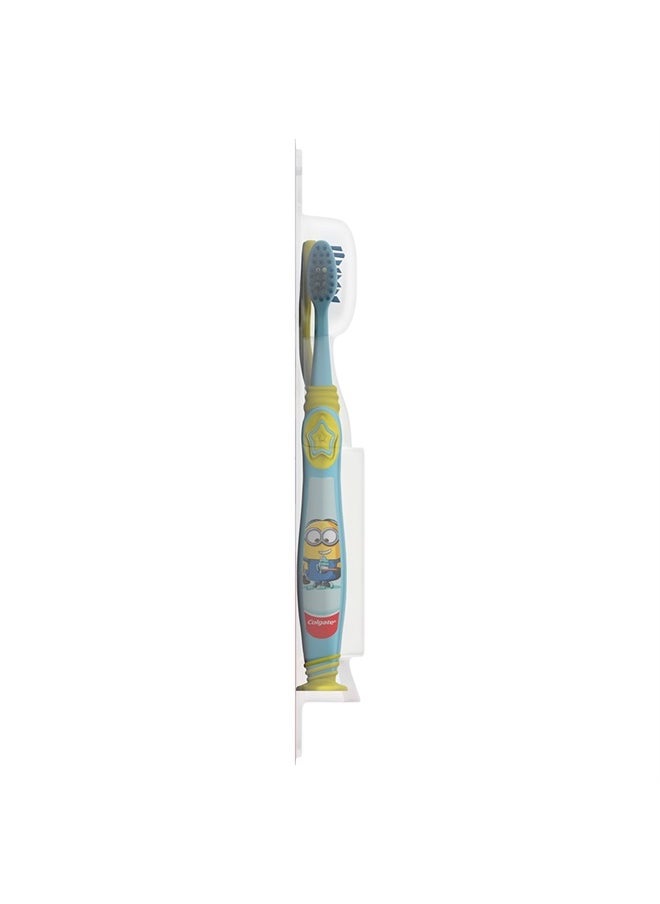 Colgate Kids , Minions, Extra Soft Toothbrush with Suction Cup, 2 Pack  - Image 3