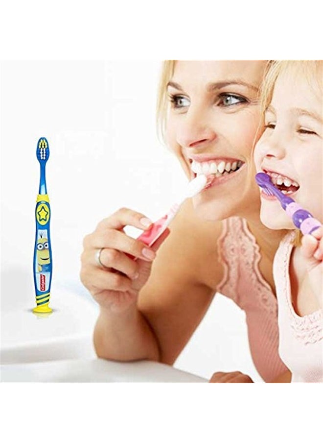 Colgate Kids , Minions, Extra Soft Toothbrush with Suction Cup, 2 Pack  - Image 5