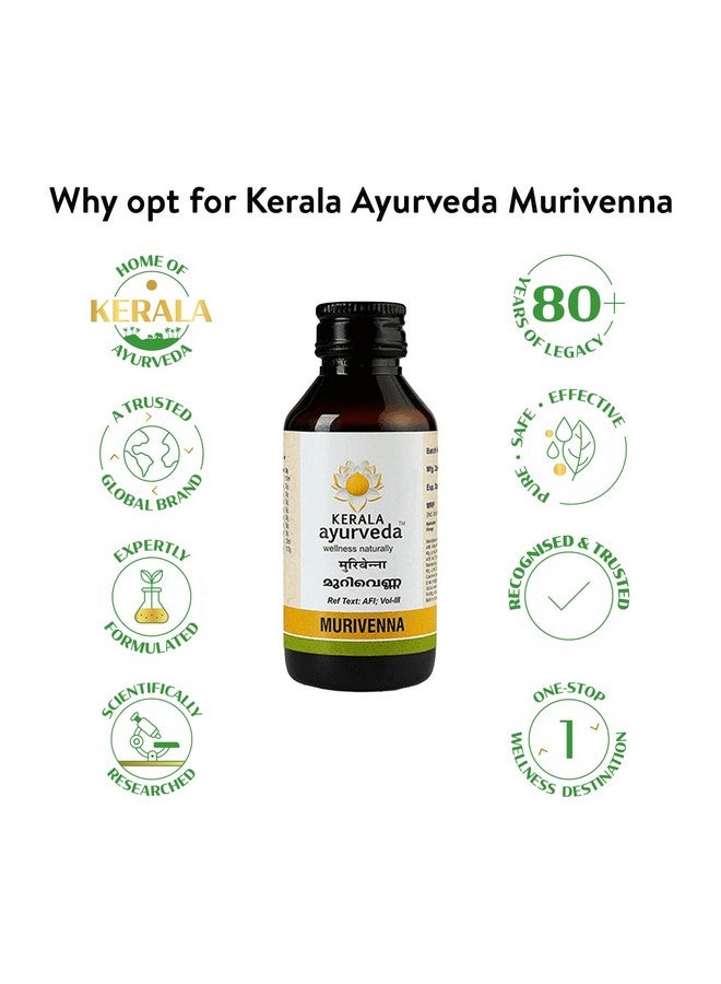 Kerala Ayurveda Kerala Ayurveda Murivenna Thailam for Burns, Cuts & Sprains - 100 ml | Ayurvedic Oil for Joint Pain and Swelling | First Aid Box Oil for Pain Relief & Wound Healing | Infused with Aloevera (Pack of 6)  - Image 5