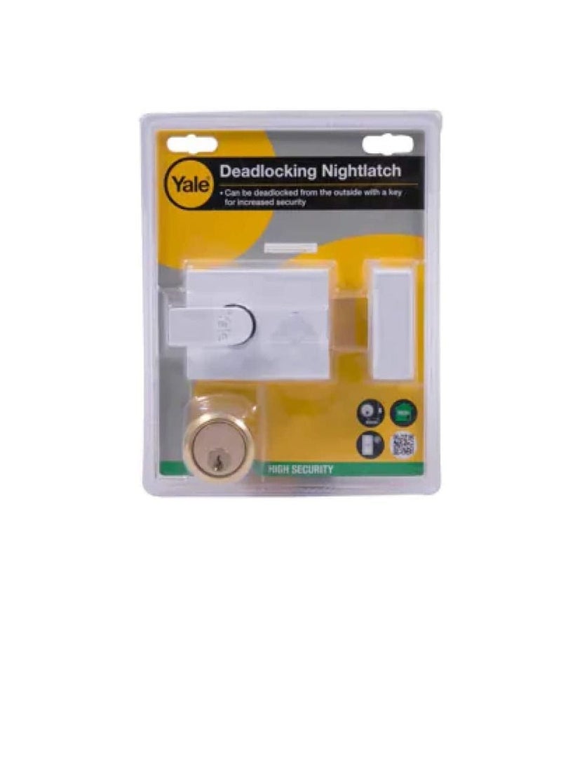 Yale Deadlocking Night latch White - Image 2