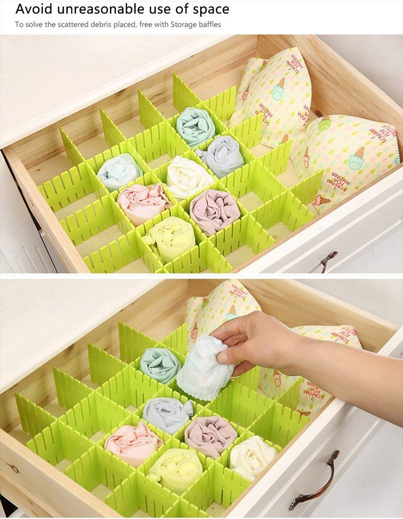 Didiz 8PCS Divider Drawer DIY Grid Plastic Drawer Separator Plastic Partition Organizer for Stationery Makeup Socks any Small Items - Image 3