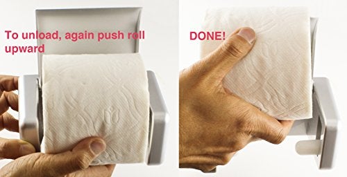 Zoie + Chloe Easy-Snap Toilet Paper Holder - Load and Unload with One Hand - Image 4