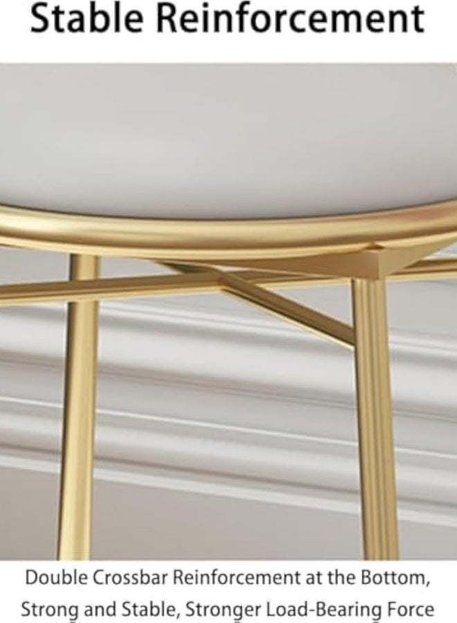Generic EEEZA Decorative Vanity Chair, Gold Metal Frame with Pink Cushion, Butterfly Backrest Design, 80 x 34 x 34 cm  - Image 5