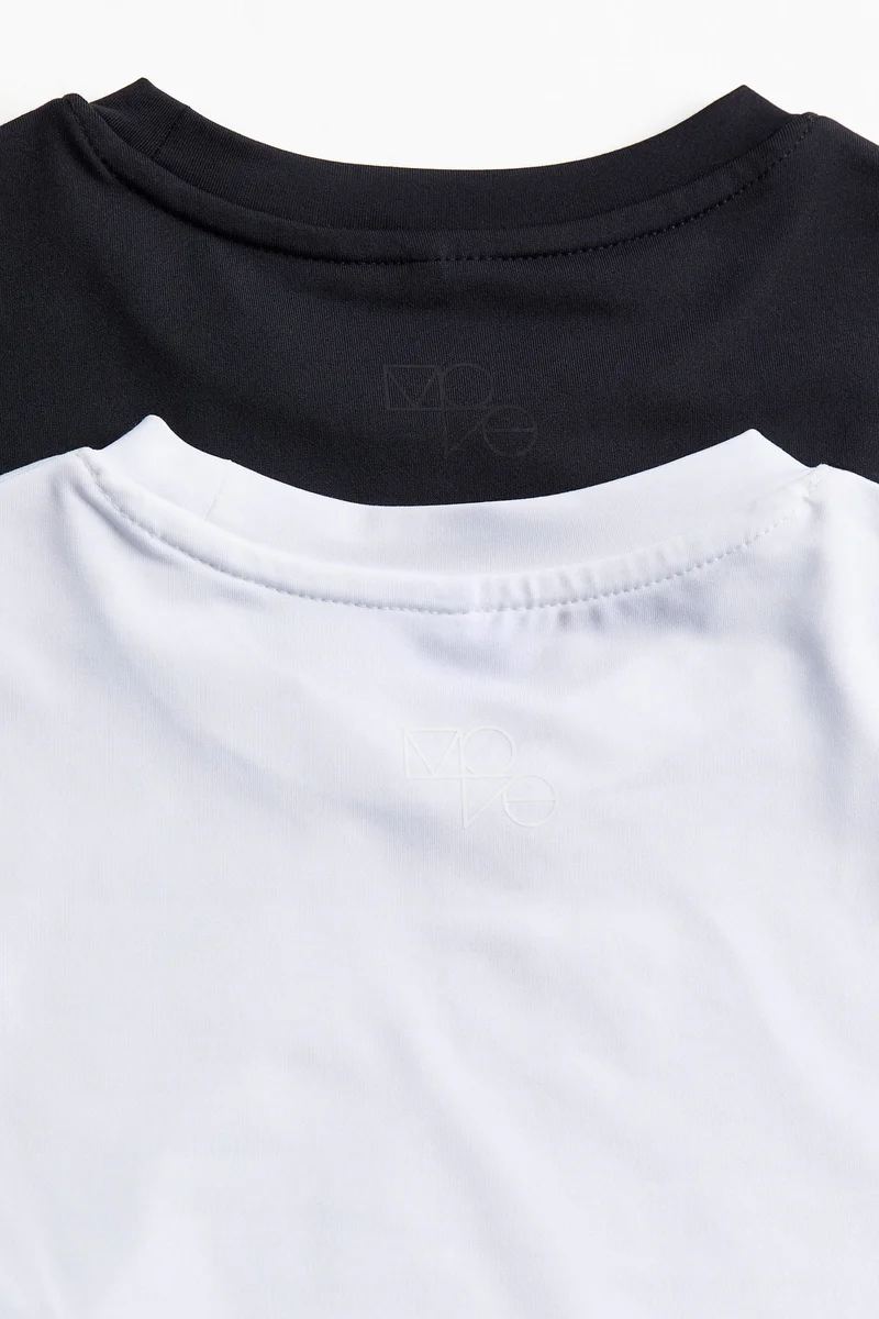 اتش اند ام بلوزة رياضية من نسيج دراي موف - عبوة من 2