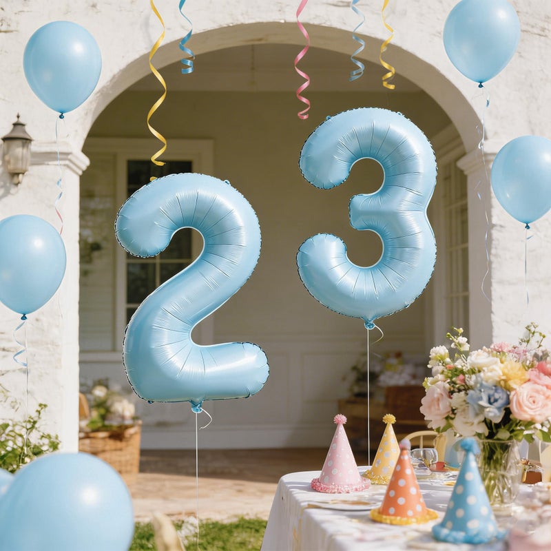 CHANGZHONG 40 In Matte Blue Number Balloons Helium Foil Mylar Balloon Birthday Party banquet Decoration Digital 2 - Image 4
