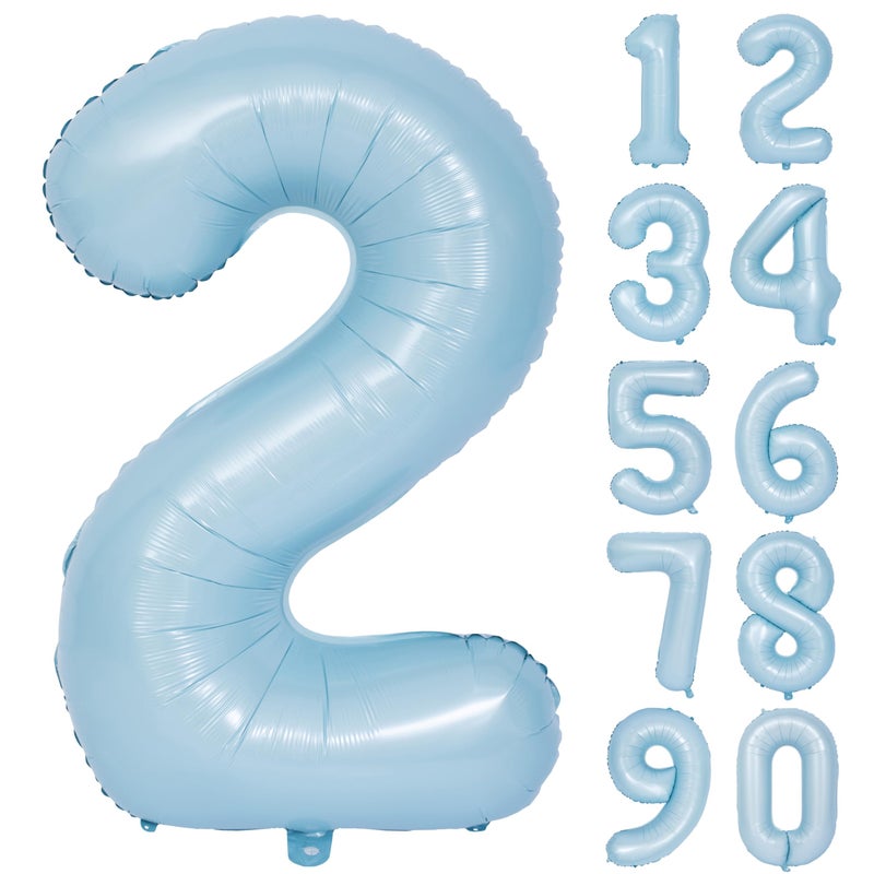 CHANGZHONG 40 In Matte Blue Number Balloons Helium Foil Mylar Balloon Birthday Party banquet Decoration Digital 2 - Image 1