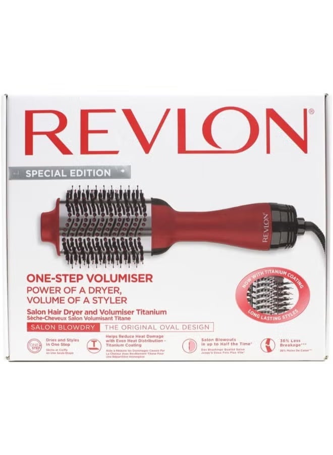ريفلون مجفف ومصفف الشعر Revlon One Step، بإعدادين للحرارة بالإضافة إلى وضع الهواء البارد، مع طلاء من التيتانيوم - Image 2