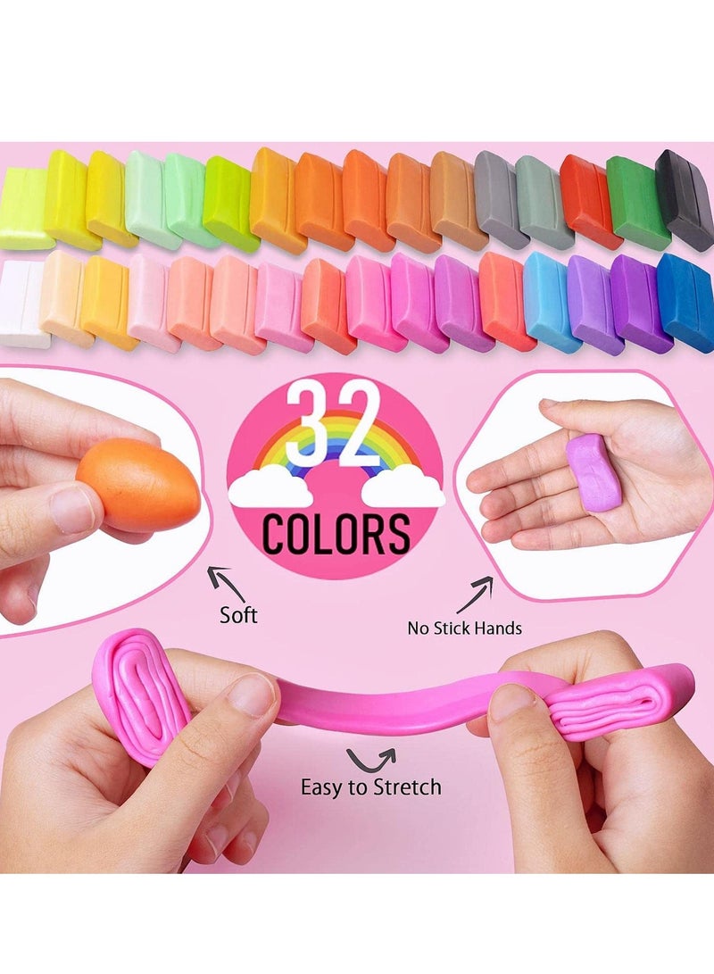 SYOSI طقم صنع أقراط من الطين لتماثيل البوليمر لصنع الأقراط 302 قطعة 30 قطعة قواطع 32 لون أدوات طين بكرة خطاطيف أقراط لصنع أقراط من طين البوليمر مستلزمات صنع المجوهرات هدية للأطفال - Image 5