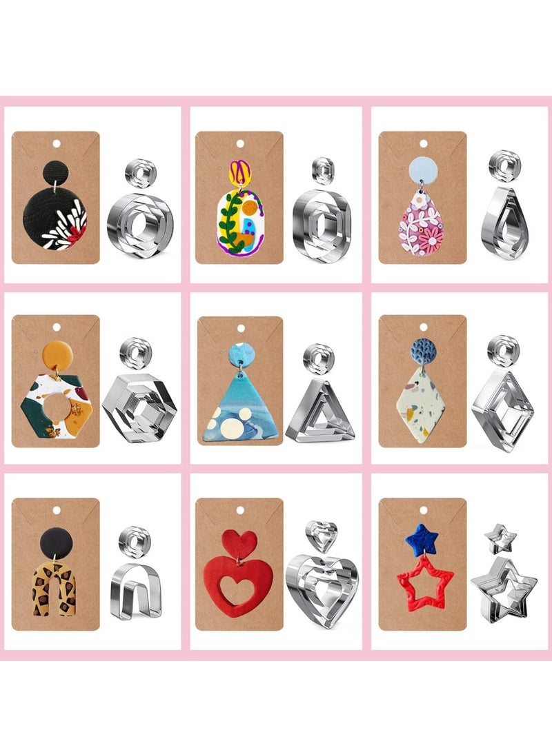 SYOSI طقم صنع أقراط من الطين لتماثيل البوليمر لصنع الأقراط 302 قطعة 30 قطعة قواطع 32 لون أدوات طين بكرة خطاطيف أقراط لصنع أقراط من طين البوليمر مستلزمات صنع المجوهرات هدية للأطفال - Image 3