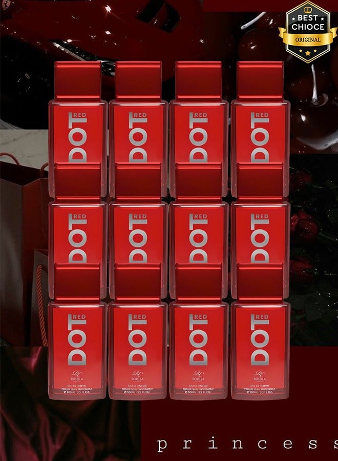 Rosella 12 Pieces Dot Red Perfume For Unisex 100ml EDP - Image 1