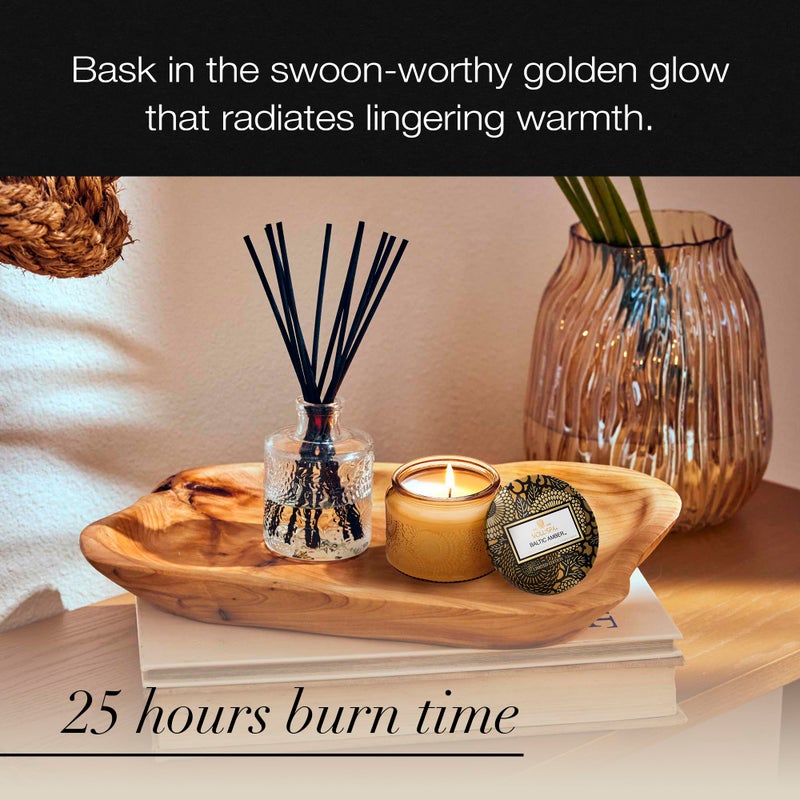 Voluspa Baltic Amber, Petite Candle Jar, 3.2 Ounce, 25 Hour Burn Time, Coconut Wax for Clean Burning, Handcrafted in the USA - Image 5
