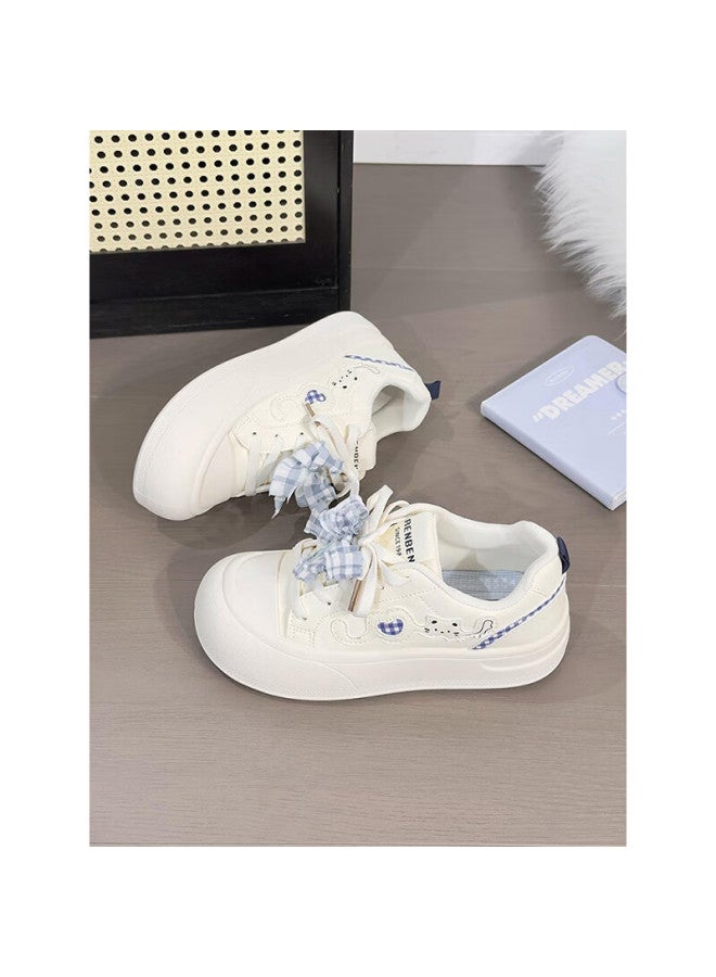 Humanity Renben Soft Sole Lightweight White Sneakers For Women Trending Original Versatile Chunky Head Bread Shoes Thick Sole Sports Sneakers For Women - Image 5