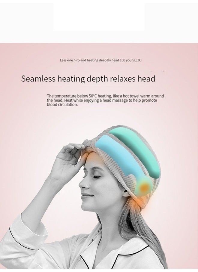 Arabest Electric Head Massager Scalp, Air Compression A Headache Hat Used for Migraines Tension Relief and Deep Sleeping, Grey  - Image 5