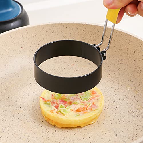 Trifecta Egg Ring 2 Pack, Stainless Steel Non-Stick Coating Round Anti-Scalding Omelet Ring, Kitchen Cooking Tool Pancake Or Omelet Mold,7.5X7.5X7 Cm - Image 5